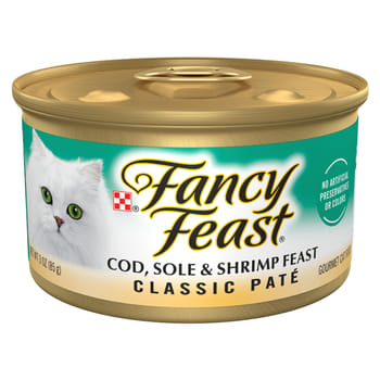 Fancy Feast Classic Pate Cod, Sole & Shrimp Feast Wet Cat Food 3 oz. Can - Case of 24-product-tile