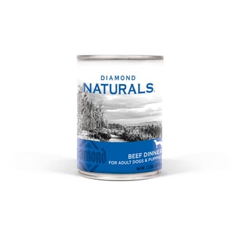 Diamond Naturals Beef Dinner for Adult Dogs & Puppies Wet Dog Food - 13.2 oz Cans - Case of 12-product-tile