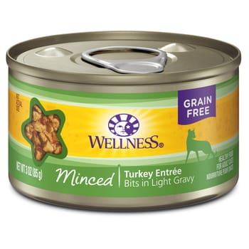 Wellness Grain Free Minced Turkey Entree 3-Ounce Can (Pack of 24)-product-tile