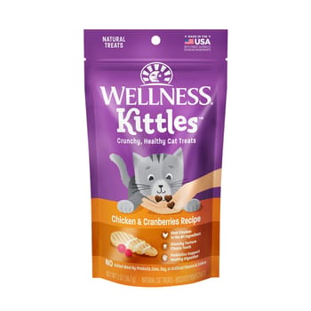 Wellness Kittles Crunchy Natural Grain Free Chicken & Cranberry Cat Treats - 2 oz Bag-product-tile