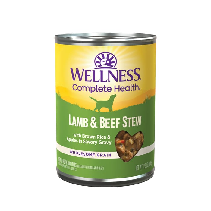 Wellness Thick & Chunky Natural Lamb & Beef Stew Canned Wet Dog Food - 12.5 oz Cans - Case of 12 product detail number 1.0