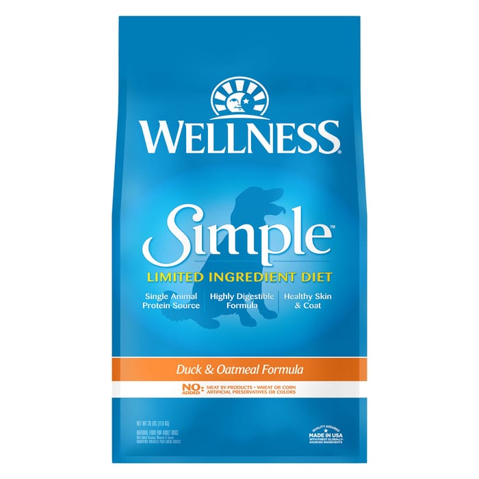 Wellness Simple Natural Limited Ingredient Duck & Oatmeal Recipe Dry Dog Food - 26 lb Bag product detail number 1.0