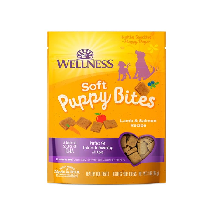 Wellness Soft Puppy Bites Healthy Grain Free Lamb & Salmon Puppy Treats - 3 oz Bag product detail number 1.0