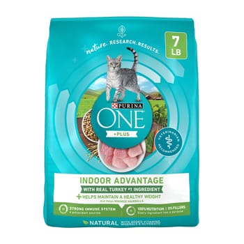Purina ONE +Plus Indoor Advantage & Weight Control Turkey Flavored Indoor Dry Cat Food 7 lb Bag-product-tile