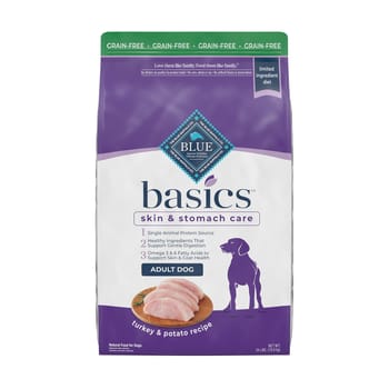 Blue Buffalo BLUE Basics Skin & Stomach Care Grain-Free Turkey & Potato Recipe Adult Dry Dog Food 24 lb Bag-product-tile
