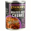 Evanger's Hand Packed Grain Free Braised Beef Chunks with Gravy Canned Dog Food 12-oz, case of 12