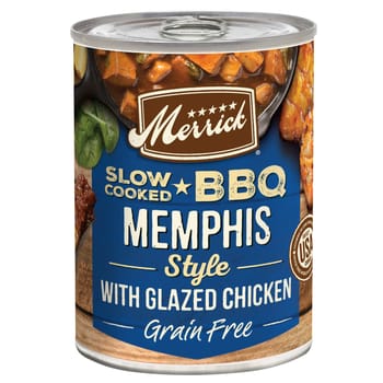Merrick Grain Free Slow Cooked BBQ Memphis Style Chicken Canned Dog Food 12.7-oz, Case of 12-product-tile