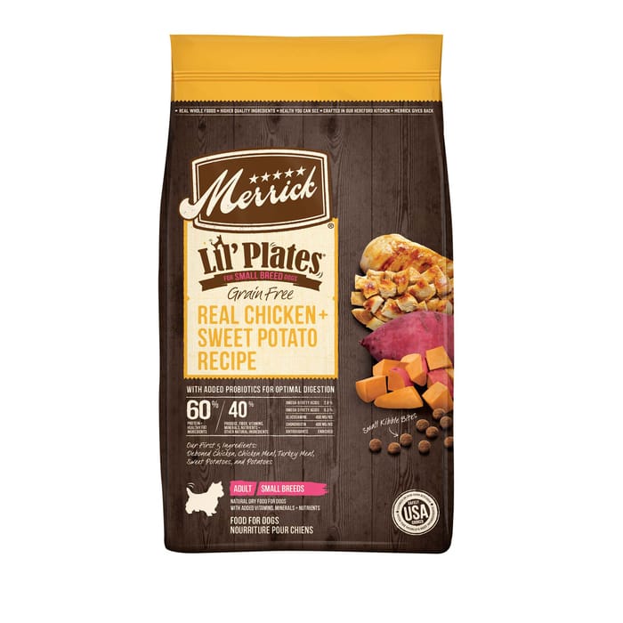 Merrick Lil' Plates Small Breed Grain Free Real Chicken & Sweet Potato Dry Dog Food 12 lb Bag product detail number 1.0