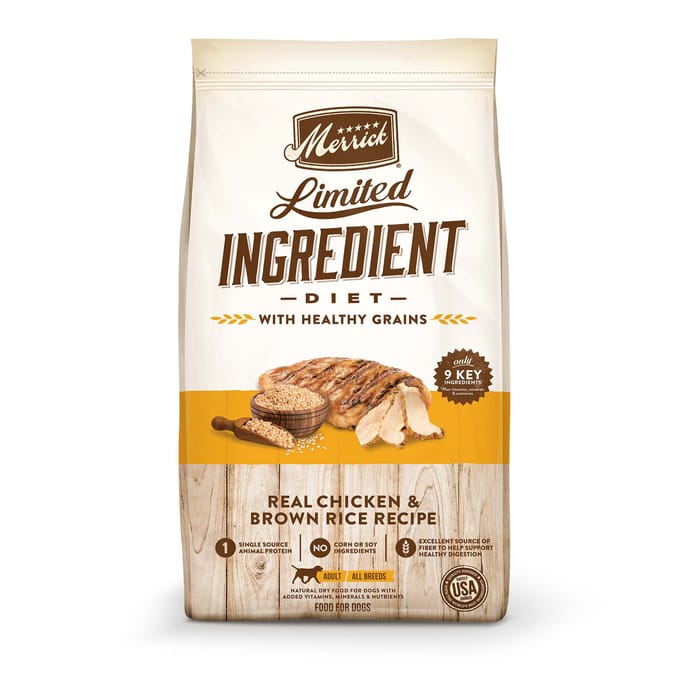 Merrick Limited Ingredient Diet Real Chicken & Brown Rice Dry Dog Food 22-lb product detail number 1.0
