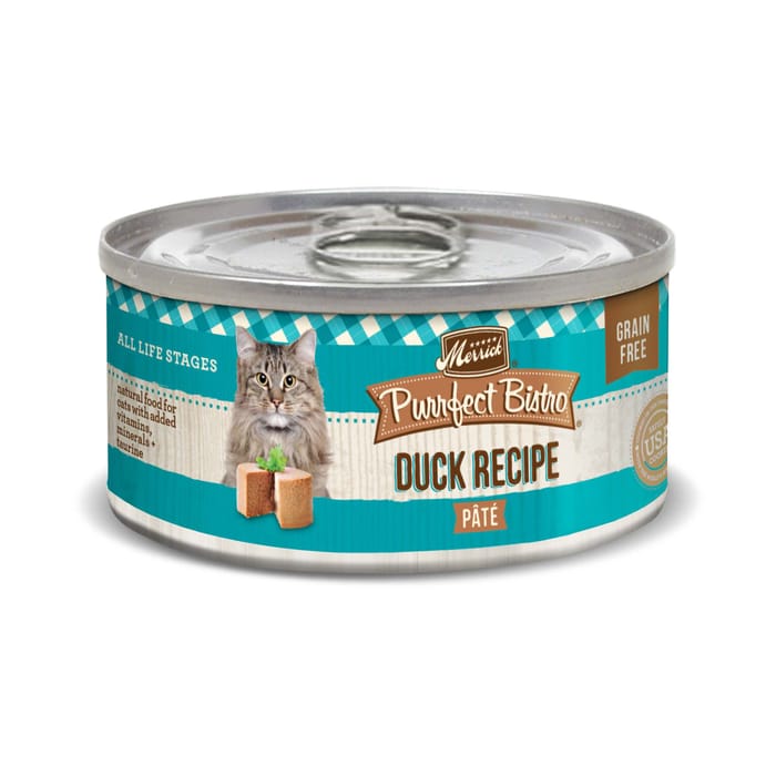 Merrick Purrfect Bistro Duck Pate Grain Free Canned Cat Food 3-oz, case of 24 product detail number 1.0