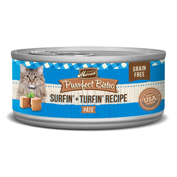 Merrick Purrfect Bistro Surf & Turf Grain Free Canned Food for Cats and Kittens 5.5-oz, case of 24 product detail number 1.0