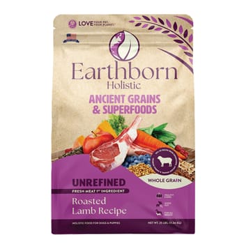 Earthborn Holistic Ancient Grains & Superfoods Unrefined Roasted Lamb Recipe Dry Dog Food 25 lb Bag-product-tile