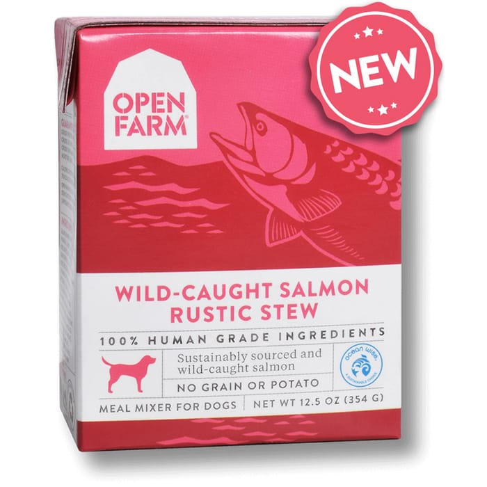 Open Farm Grain Free Wild Caught Salmon Recipe Rustic Stew Wet Dog Food 12.5-oz, case of 12 product detail number 1.0