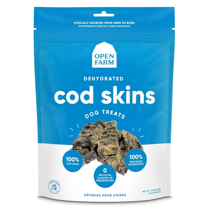 Open Farm Dehydrated Grain Free Cod Skins Dog Treats 2.25-oz product detail number 1.0