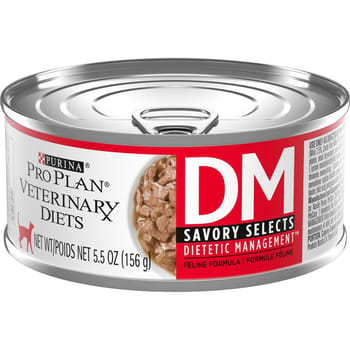 Purina Pro Plan Veterinary Diets DM Dietetic Management Savory Selects Feline Formula Wet Cat Food - (24) 5.5 oz. Cans-product-tile