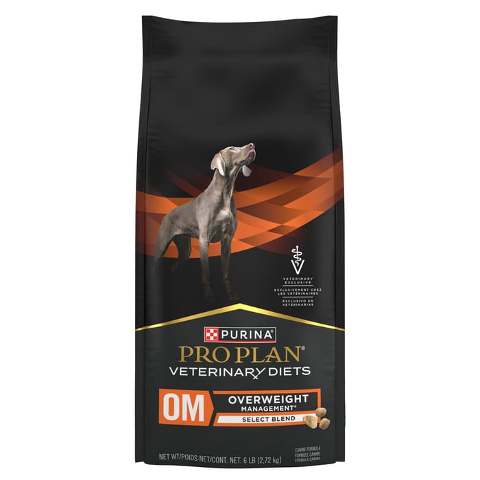 Purina Pro Plan Veterinary Diets OM Overweight Management Select Blend with Chicken Canine Formula Dry Dog Food - 6 lb. Bag product detail number 1.0