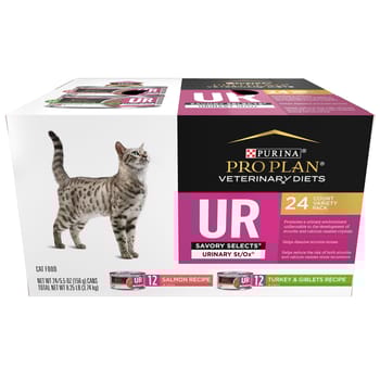 Purina Pro Plan Veterinary Diets UR Urinary St/Ox Savory Selects Wet Cat Food Variety Pack - (24) 5.5 oz. Cans-product-tile