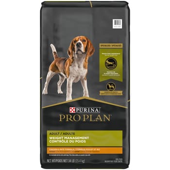 Purina Pro Plan Adult Weight Management Chicken & Rice Formula Dry Dog Food 34 lb Bag-product-tile