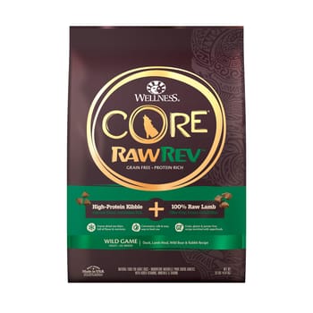 Wellness CORE RawRev Grain Free Wild Game and 100% Raw Lamb Recipe Dry Dog Food 10 lb Bag-product-tile