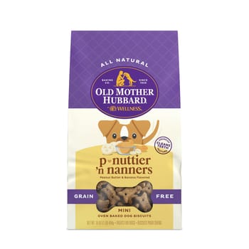 Old Mother Hubbard Grain Free P-Nuttier 'N Nanners Oven-Baked Biscuits Dog Treats 16 oz Bag-product-tile