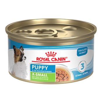 Royal Canin Size Health Nutrition X-Small Breed Puppy Thin Slices in Gravy Wet Dog Food - 3 oz Cans - Case of 24-product-tile