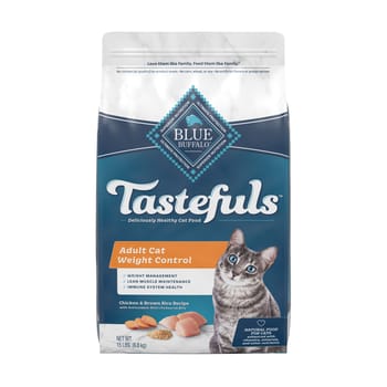 Blue Buffalo BLUE Tastefuls Weight Control Adult Chicken and Brown Rice Recipe Dry Cat Food 15 lb Bag-product-tile