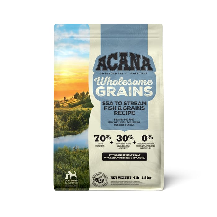 ACANA Wholesome Grains Sea to Stream Dry Dog Food 4 lb Bag product detail number 1.0