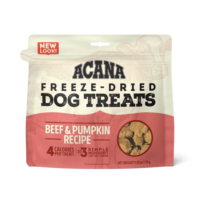 ACANA Beef & Pumpkin Freeze-Dried Dog Treats 1.25 oz Bag product detail number 1.0