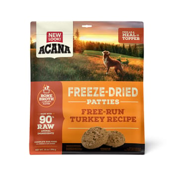 ACANA Free-Run Turkey Recipe Freeze-Dried Dog Food Patties 14 oz Bag-product-tile