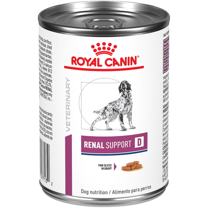 Royal Canin Veterinary Diet Canine Renal Support D Thin Slices in Gravy Wet Dog Food - 13 oz Cans - Case of 24 product detail number 1.0