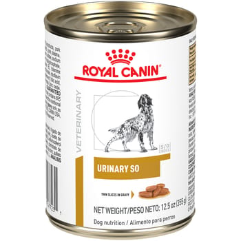 Royal Canin Veterinary Diet Canine Urinary SO Thin Slices in Gravy Wet Dog Food - 12.5 oz Cans - Case of 24-product-tile