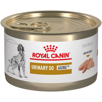 Royal Canin Veterinary Diet Canine Urinary SO Aging 7+ Loaf in Sauce Wet Dog Food - 5.2 oz Cans - Case of 24-product-tile