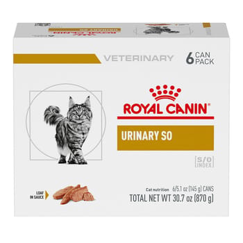 Royal Canin Veterinary Diet Feline Urinary SO Loaf in Sauce Wet Cat Food - 5.1 oz Cans - Case of 6-product-tile