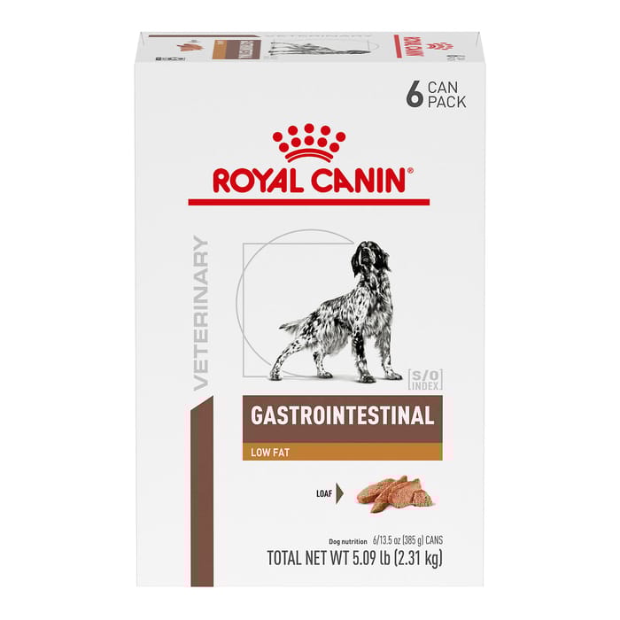 Royal Canin Veterinary Diet Canine Gastrointestinal Low Fat Loaf Wet Dog Food - 13.5 oz Cans - Pack of 6 product detail number 1.0