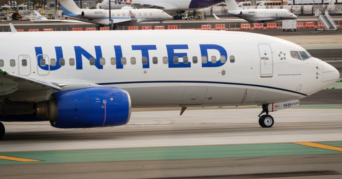 NBC News image for United Airlines plane diverted and ‘unruly passenger’ detained after in-flight incident - NBC News