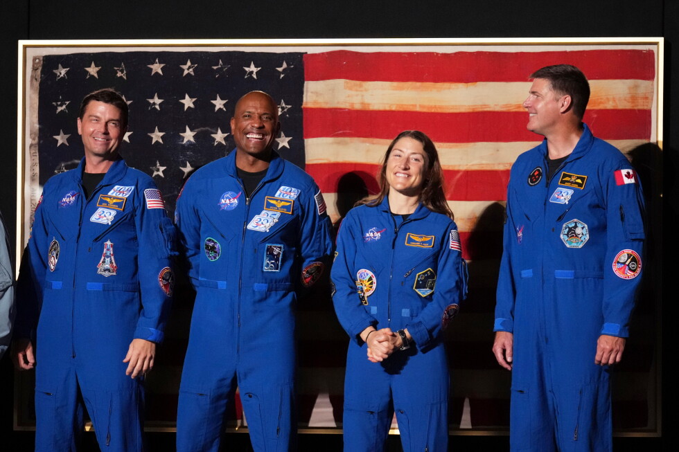 Associated Press image for Artemis II astronauts reunite with their moonship 3 months after record-breaking flight - AP News