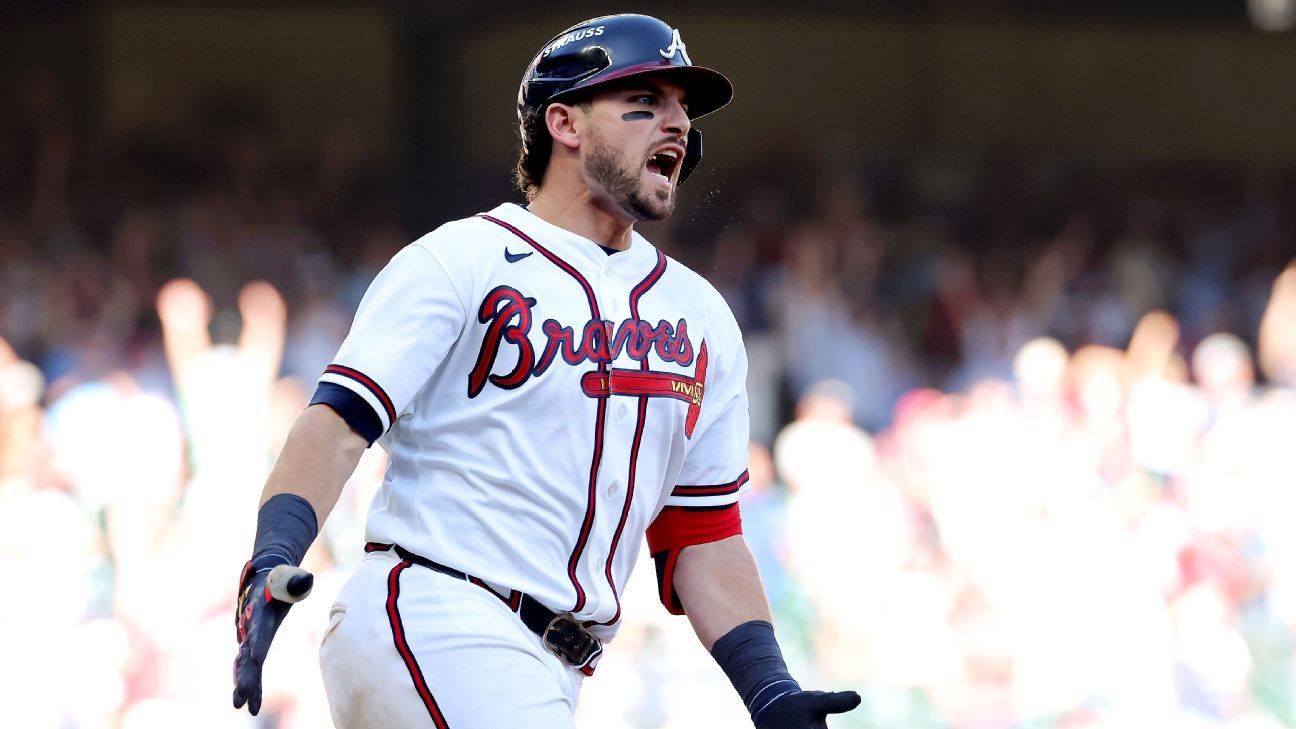 ESPN image for Riley's homer rallies Braves past Phillies in Wild Card opener - ESPN