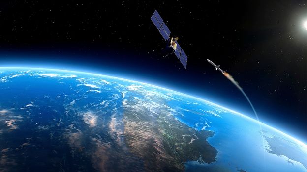 BBC News image for Satellite killers: What a war in space might look like - BBC