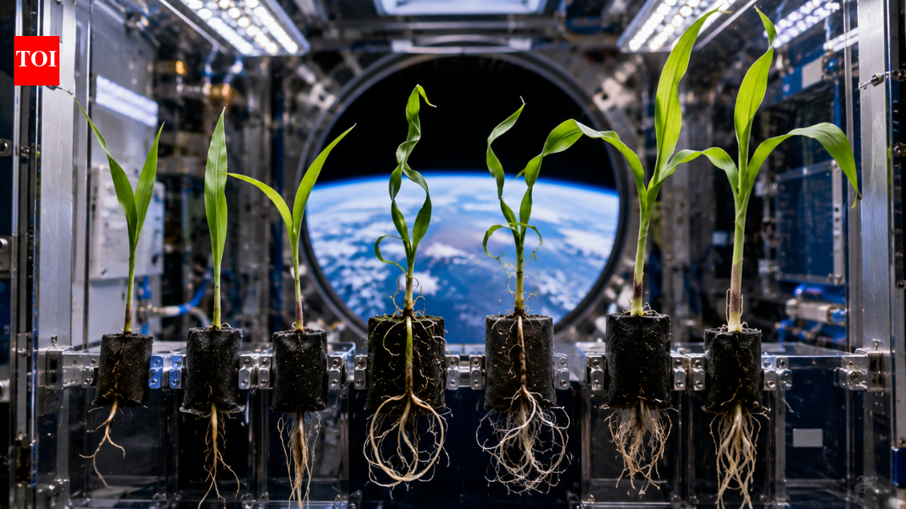 The Times of India image for Nasa scientists grew corn seeds in space and found that microgravity changed how the seedlings’ roots and - The Times of India