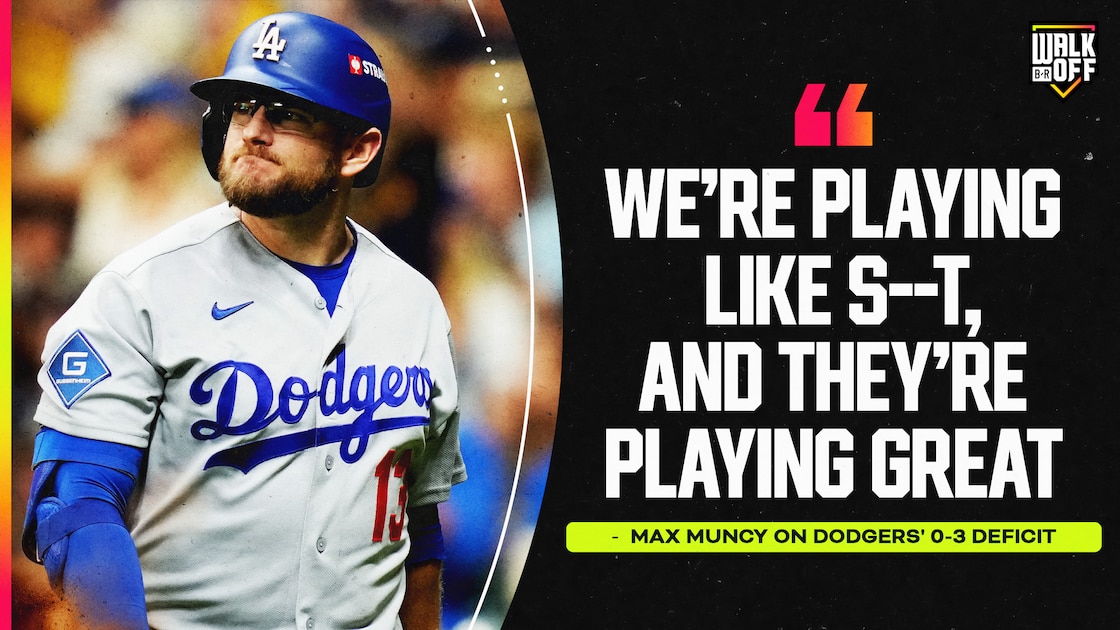 Bleacher Report image for 'We're Playing Like S--t,' Dodgers' Max Muncy Reacts to 3-0 NLCS Deficit vs. Brewers - Bleacher Report