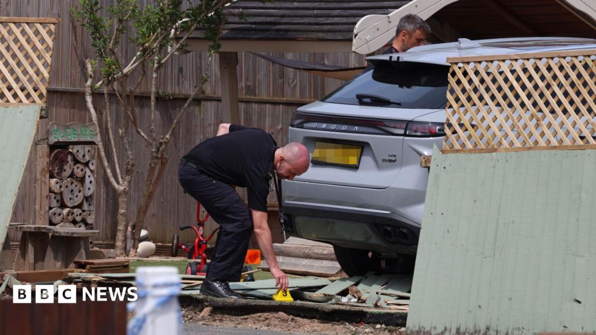 BBC News image for Boy, 2, seriously hurt as car crashes into nursery playground