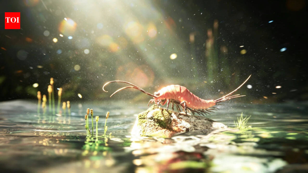The Times of India image for A 324-million-year-old fossil from Texas preserves an early insect with 24 legs and paddle-like limbs on - The Times of India