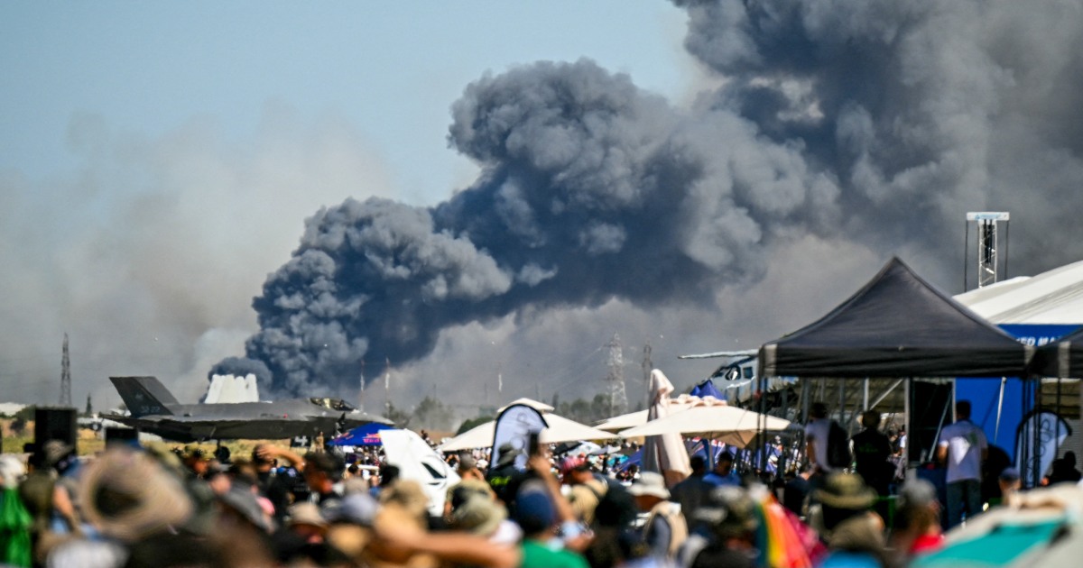 NBC News image for Greek air force jet crashes at an annual aerial show, killing 2 pilots - NBC News