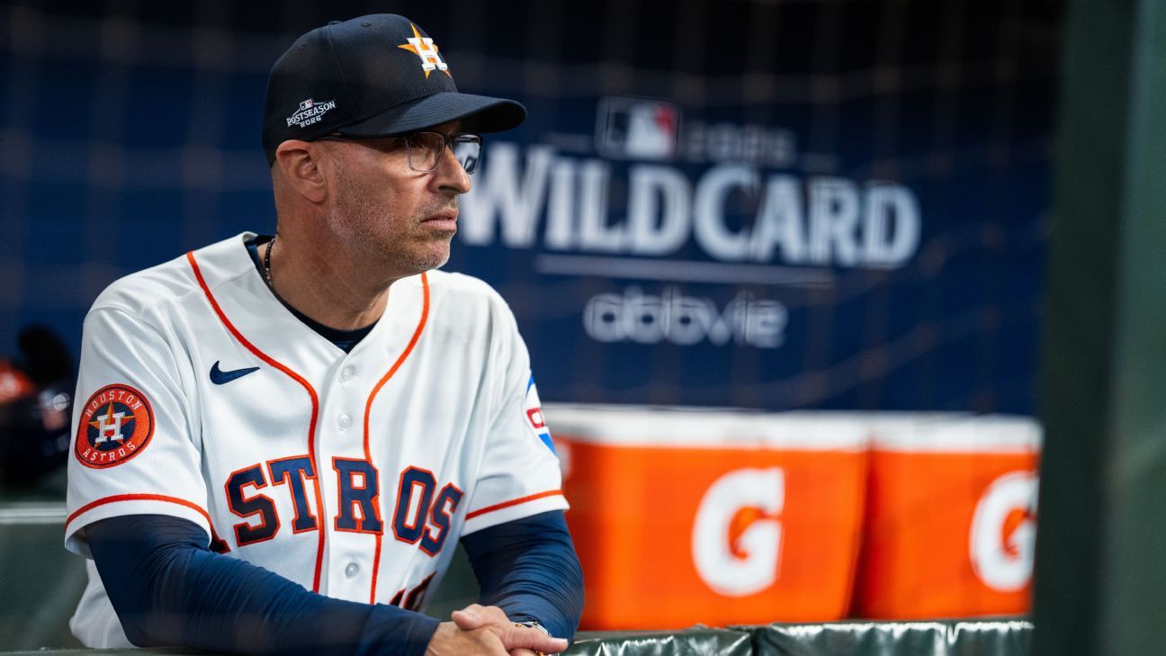 ESPN image for Joe Espada to 'move on' from Astros' reaction to fans' boos - ESPN