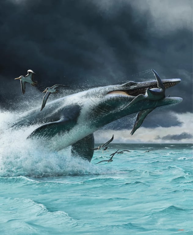 National Geographic image for This Cretaceous 'Sea Monster' Attacked Prey Faster than Great White Sharks - Yahoo