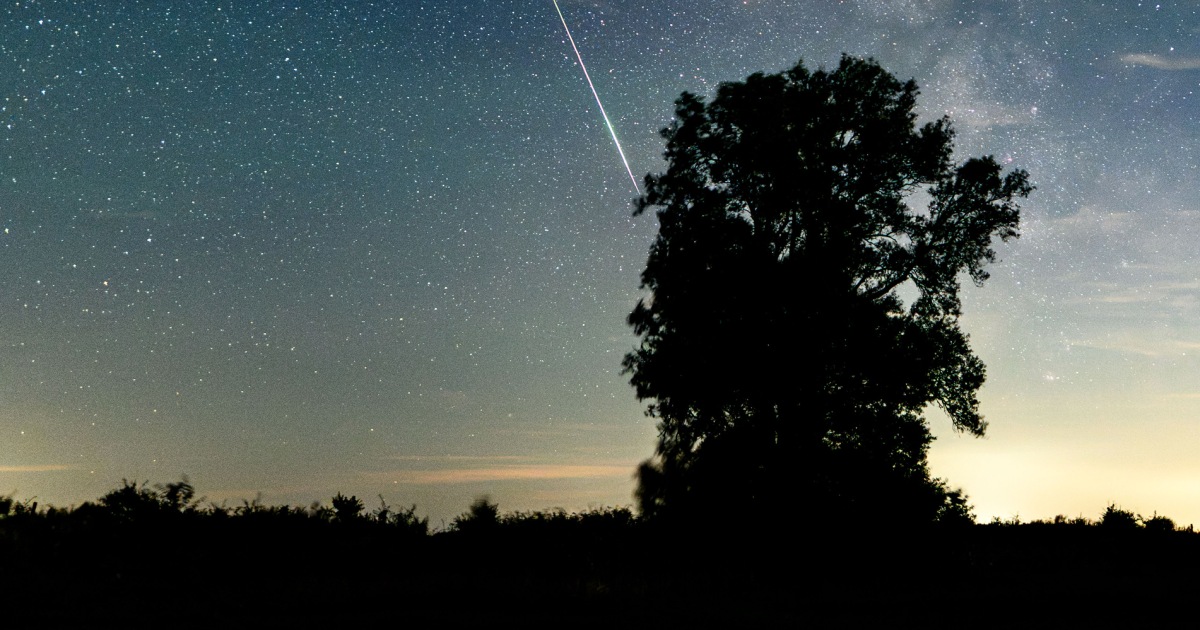 NBC News image for The most dramatic meteor shower of the summer peaks the day of a solar eclipse - NBC News
