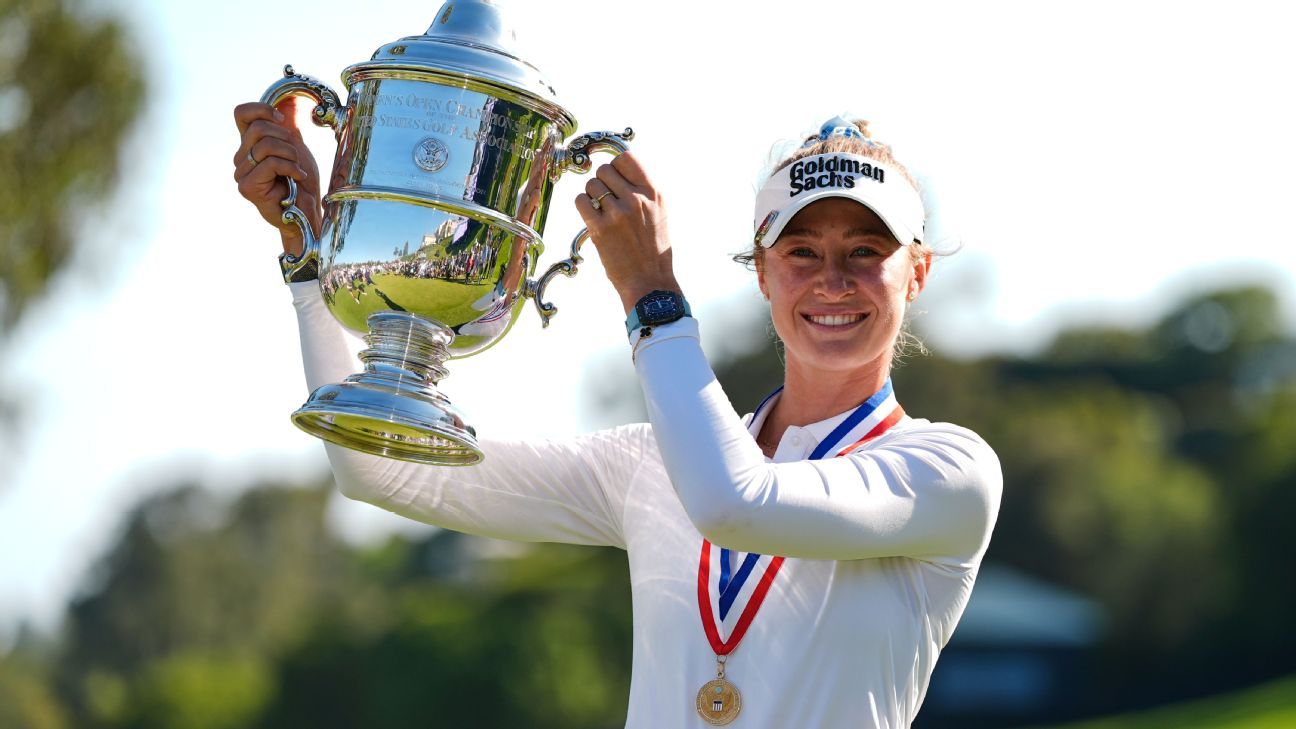 ESPN image for Nelly Korda makes childhood dream come true with first U.S. Women's Open title - ESPN