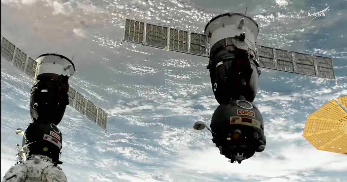 CBS News image for NASA astronaut, 2 cosmonauts return to Earth after eight-month stay International Space Station - CBS News