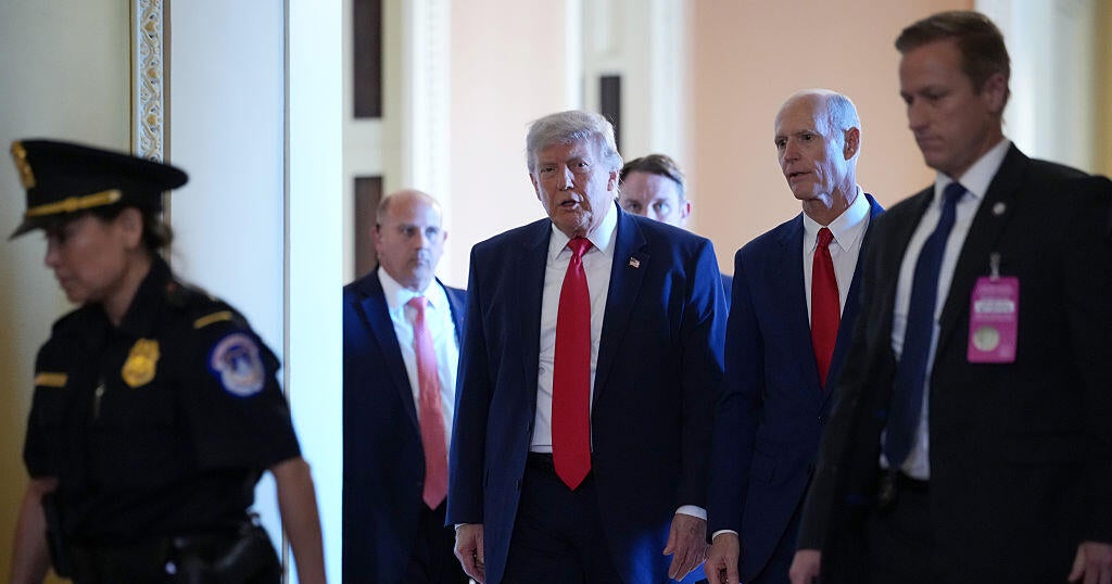 CBS News image for Trump has testy meeting with GOP senators, telling Cassidy at one point to sit down - CBS News