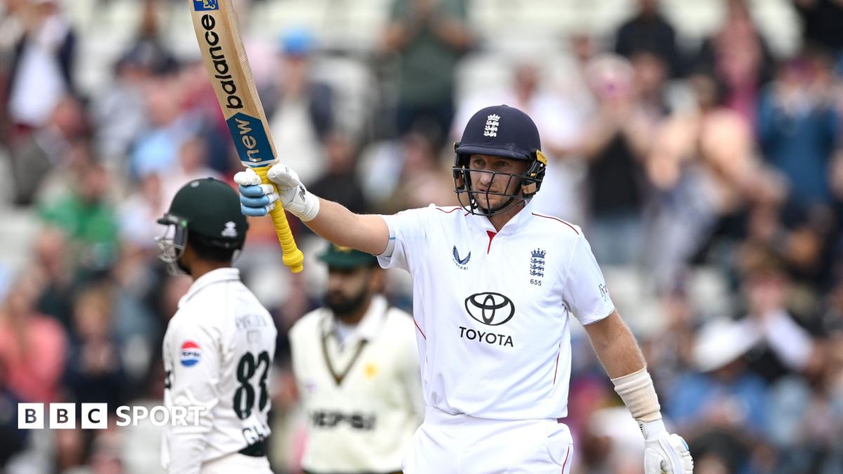 BBC News image for England vs Pakistan: Joe Root and Jordan Cox come through scare to win third Test and 3-0 sweep - BBC